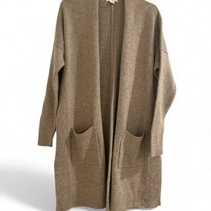 Athleta Spirit Wool Cashmere Wrap Oversized Silt Taupe Heather Size SP